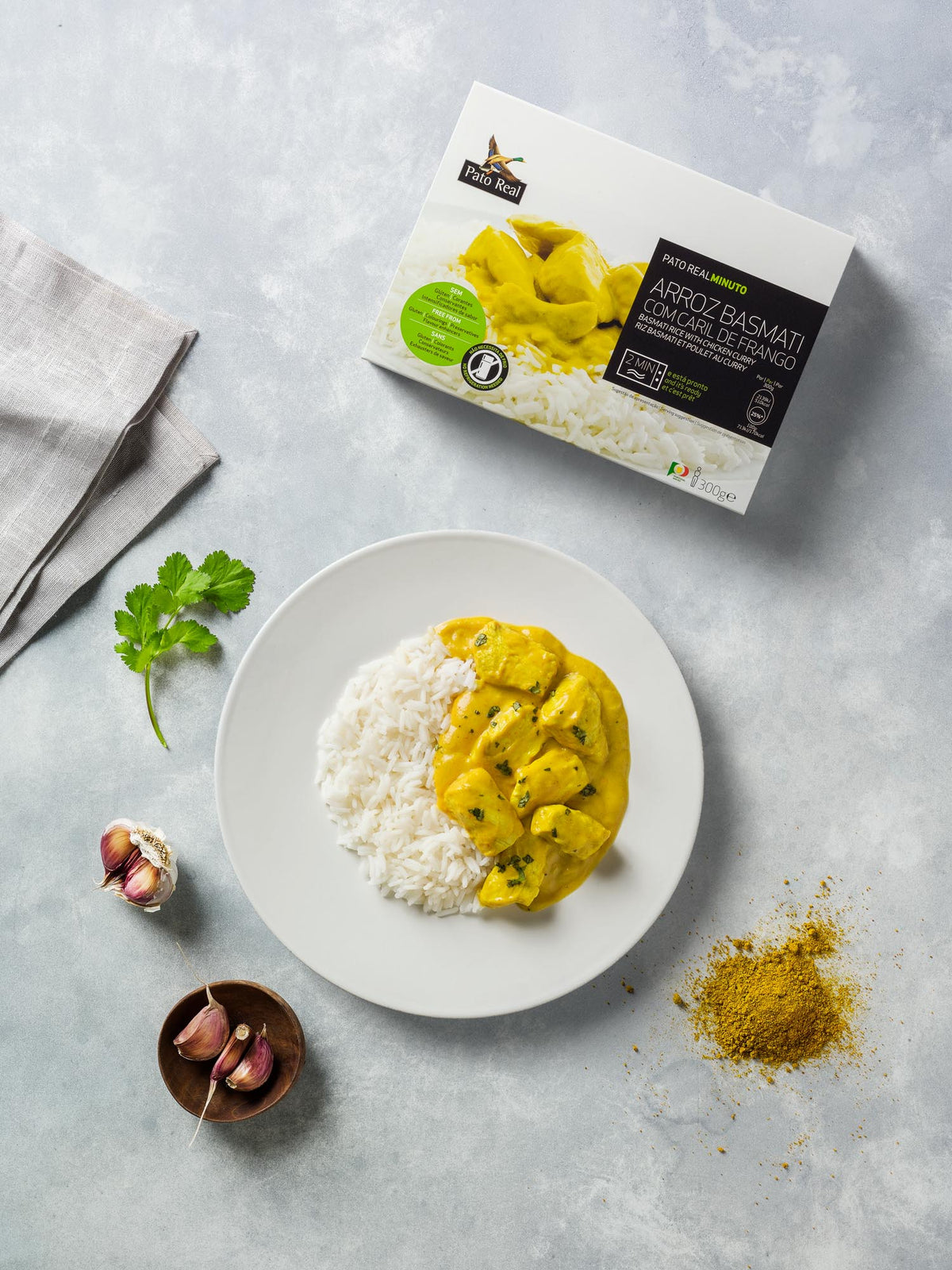 Arroz Basmati com Caril de Frango