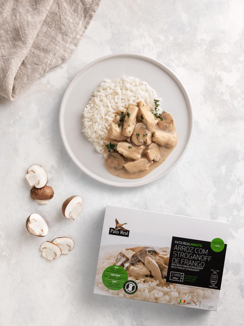 Arroz com Stroganoff de Frango