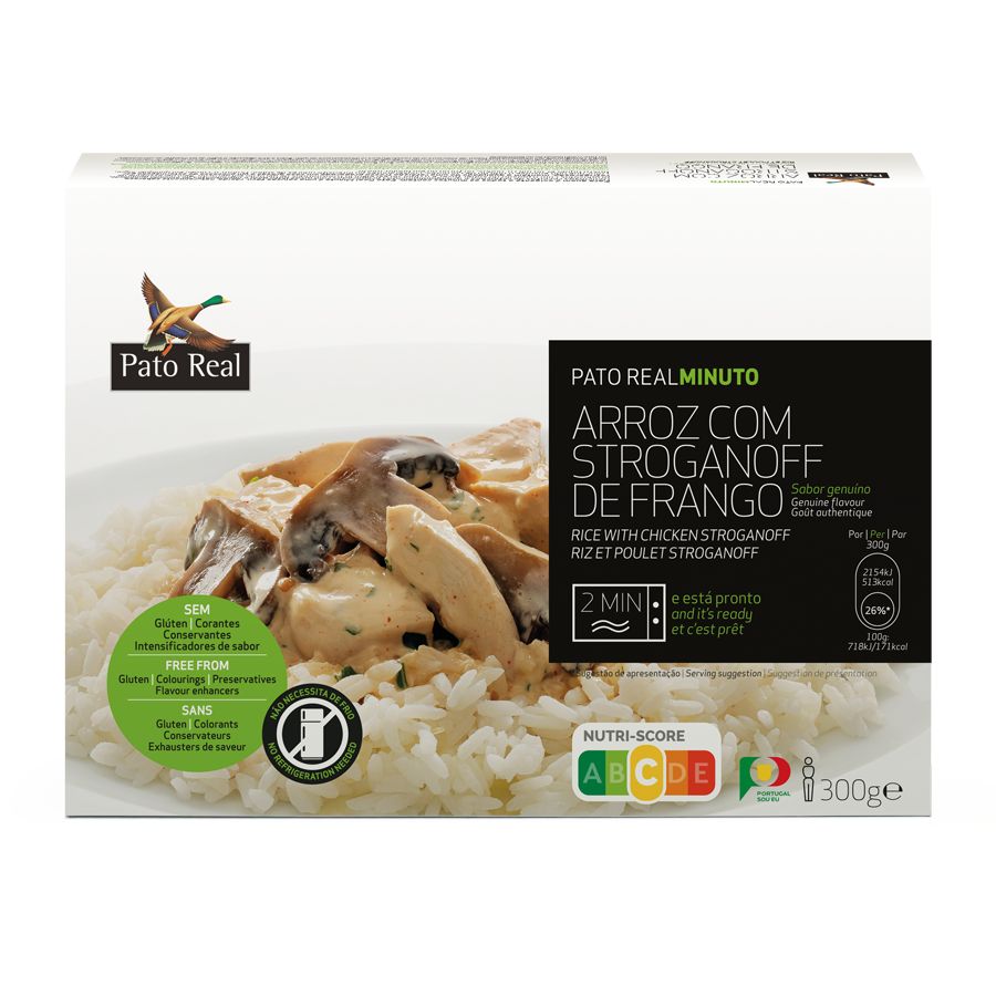 Arroz com Stroganoff de Frango